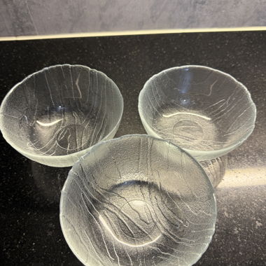 Set of 3 Glass Bowls