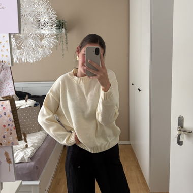 Cream knit sweater