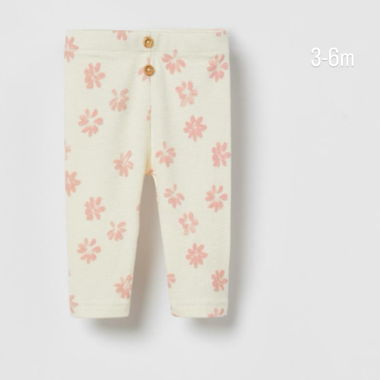 Pantaloni bebè floreali 3-6 mesi