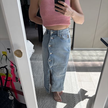 GANNI XXS Denim maxi skirt 