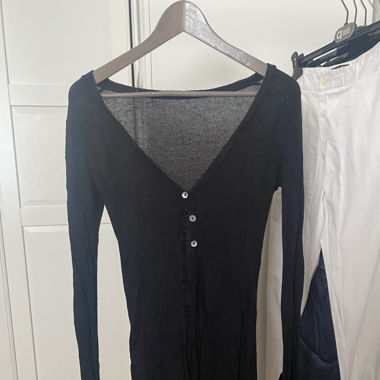 Gilet noir mi-long 