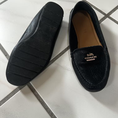 Coach black loafers