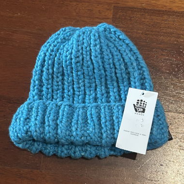 Blue beanie hat