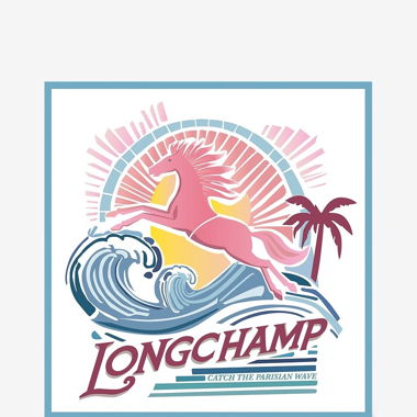 Longchamp bedrucktes Seidentuch