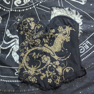 Corset Top with Gold Pattern