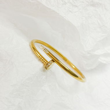 Gold Bracelet CRYSTAL BANGLE - 18k gold plated