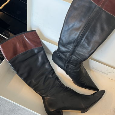 Leather Boots with Stiletto Heel