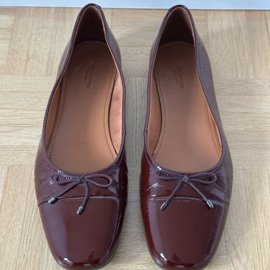 Ballerines vernis Vagabond Bordeaux
