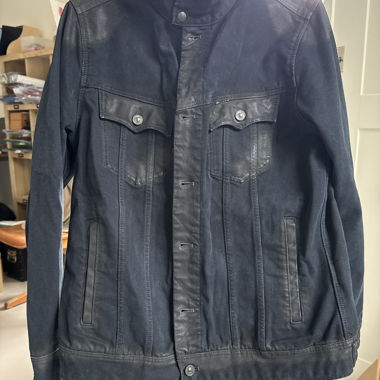 Black Distressed Denim Jacket