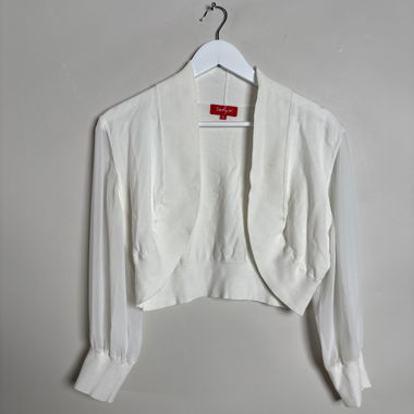 Cardigan corto bianco XL di Derhy