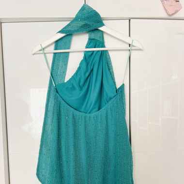 Aquamarine dress from Pull&Bear.