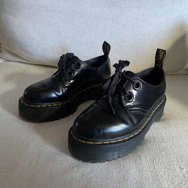 Doc Martens Black platform lace-up shoes