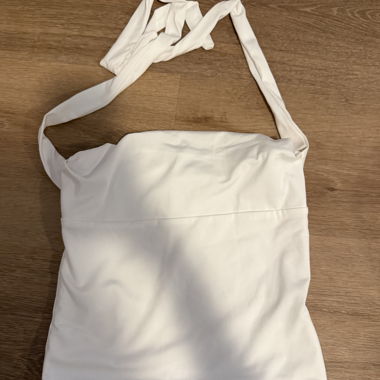 Top bianco da annodare