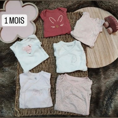 Lot de bodies bébé taille 1 mois