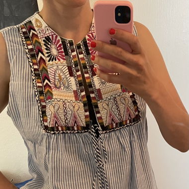 Leinen Baumwoll Bluse