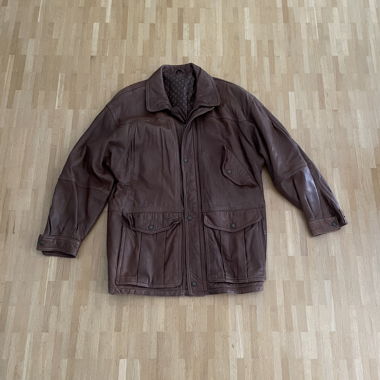 Brown leather jacket
