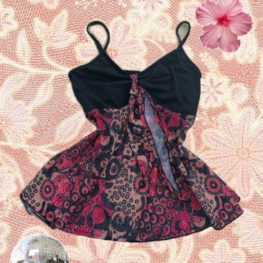 Schwarz-pinkes Tanktop