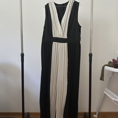 Tuta lunga nera e crema 1XL - Shein