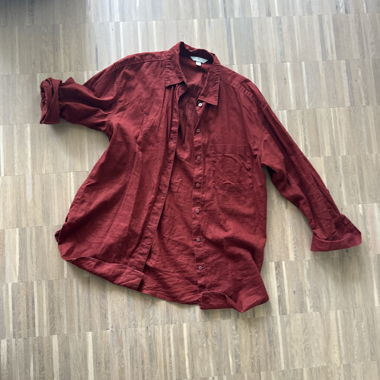 Terracotta linen shirt
