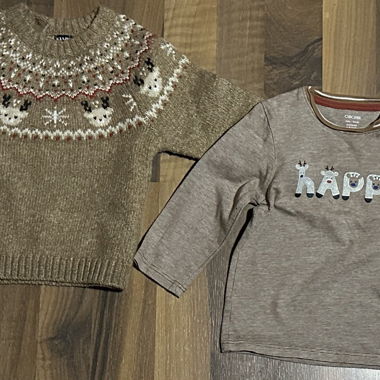 Pack of 2 Kids Sweaters 74 cm