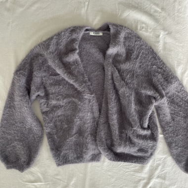 Cardigan soffice lilla di Pieces