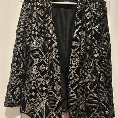 Blazer en velours avec paillettes dorées