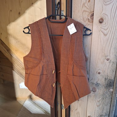 Gilet Nepalese marrone fatto a mano (Madekind)