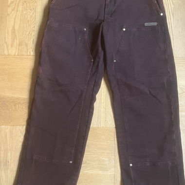 Pantalon Double Knee Washed Denim coloris violet
