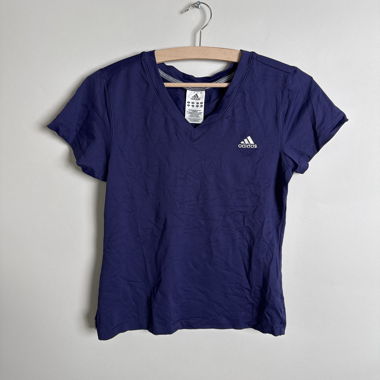 T-shirt violet Adidas à encolure en V