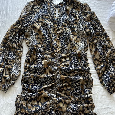 Robe imprimée à manches longues