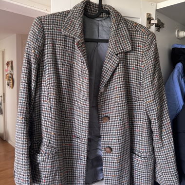 Blazer in tweed con motivo