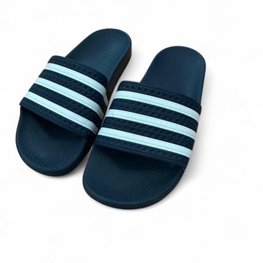 Navy womens Adidas Adilette slides, size 39