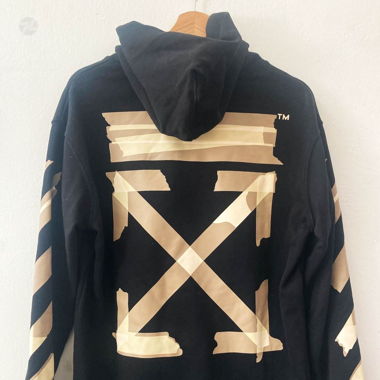 Off White Main Label Tape Hoodie Virgil Abloh 