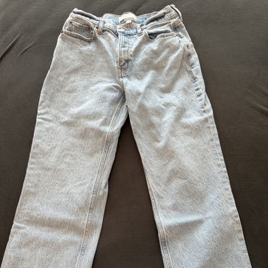 Blue Low Rise Baggy Jeans in Curve Love