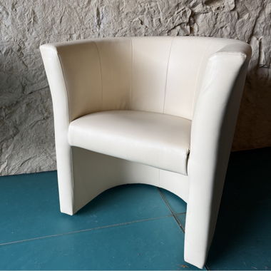 White upholstered chair
