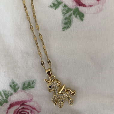 Goldene Einhorn-Kette