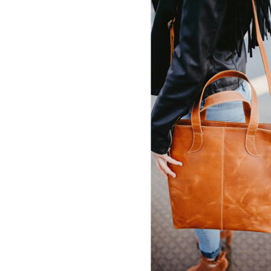 MaxLeder FREDRIKSTAD - Grosse Handtasche goldbraun