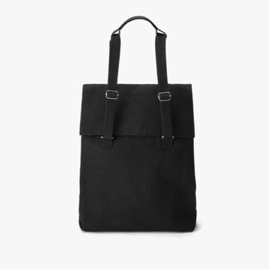 QWSTION Flap Tote Medium – All Black