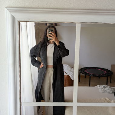 Trench-coat noir imperméable