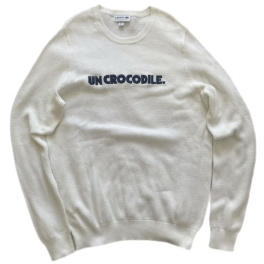 Raro maglione Lacoste in maglia crema