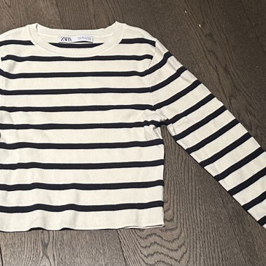 Top maniche lunghe rigato Zara