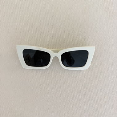 Occhiali da sole rettangolari bianchi