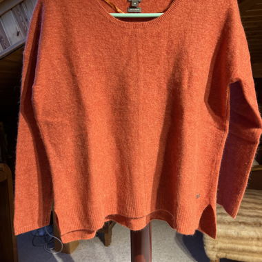 Maglione in cashmere arancione