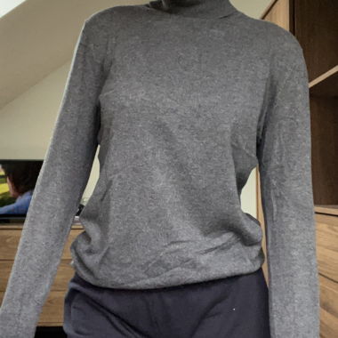 Grey turtleneck sweater