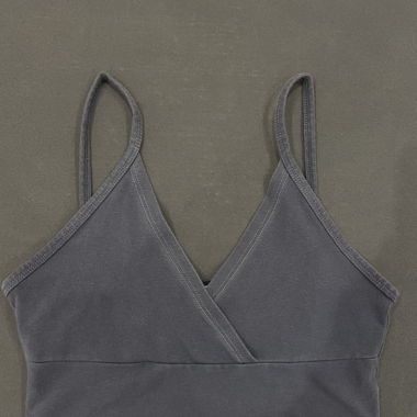 blue tank top