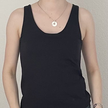 Black Oysho Sport T-Shirt with built-in bra