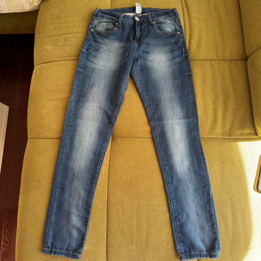 c&a jeans slim vita bassa blu scuro