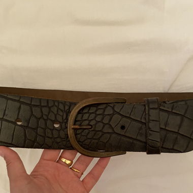 Cintura in pelle marrone
