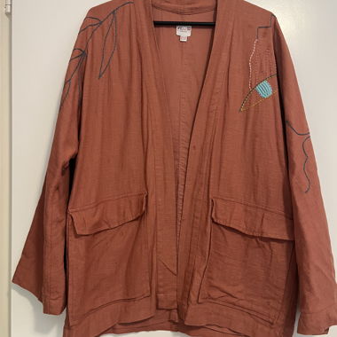 Billabong Orange bestickte Kimono-Jacke