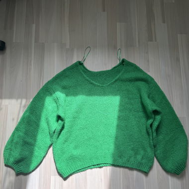 Pull en maille vert